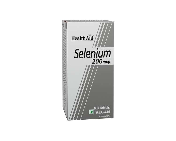 HealthAid Selenium 200ug Prolong Release Vegan Tablets 60