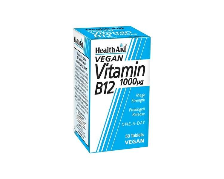 HealthAid Vitamin B12 1000ug Prolong Release 50 Tablets