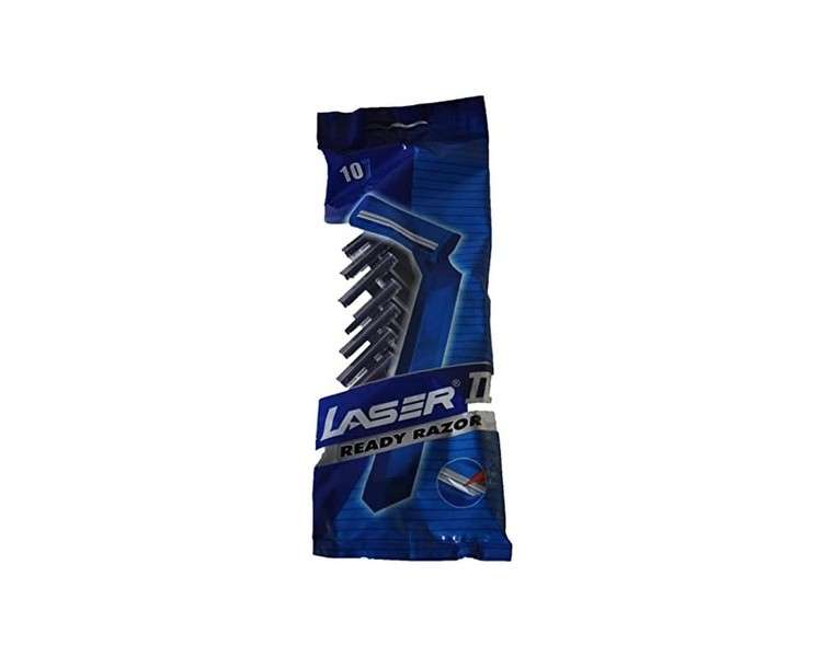 Laser Twin II Disposable Razor Pack of 10 Razors with Double Blades