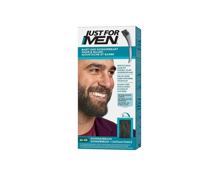 Just For Men Mustache and Beard Black Brown Dye M45