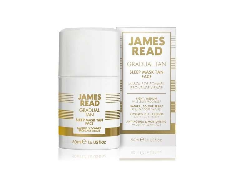 James Read Sleep Mask Overnight Gradual Tan Gel for the Face Light to Medium Tone 50ml