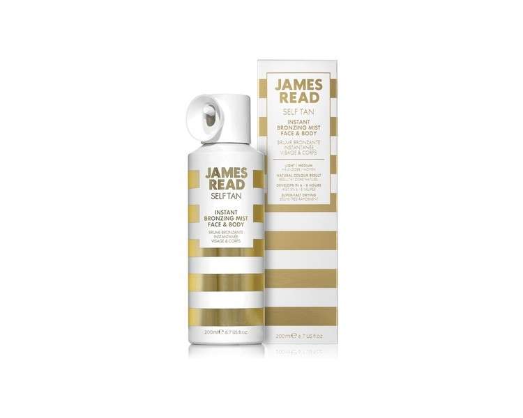 James Read Instant Bronzing Mist Self Tan for Face and Body 200ml