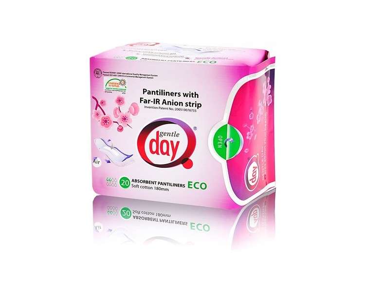 Gentle Day ECO FAR-IR ANION Absorbent Sanitary Pads with Anion Strips 20 Pads