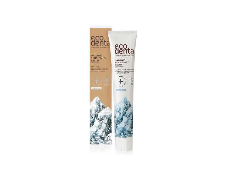 Ecodenta Organic Fluoride Free Toothpaste Sensitivity Relief with Salt and Aloe Vera 75ml