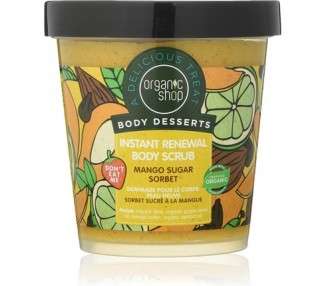 Organic Shop Mango Sugar Sorbet Instant Renewal Body Scrub 450ml