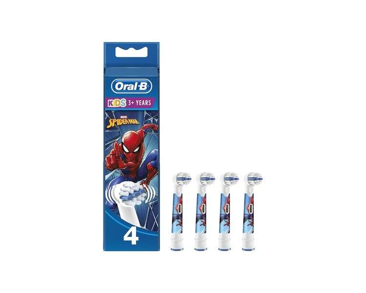 Oral-B Kids Spiderman Electric Toothbrush Replacement Heads for Children 3+ Extra Soft Bristles