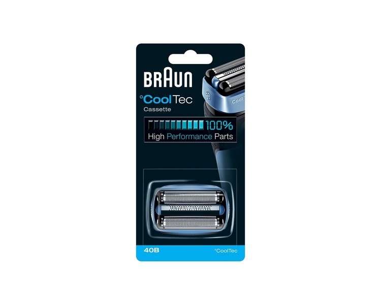 Braun Series 4 Electric Shaver Replacement Head Compatible with All CoolTec Electric Shavers 40B Blue