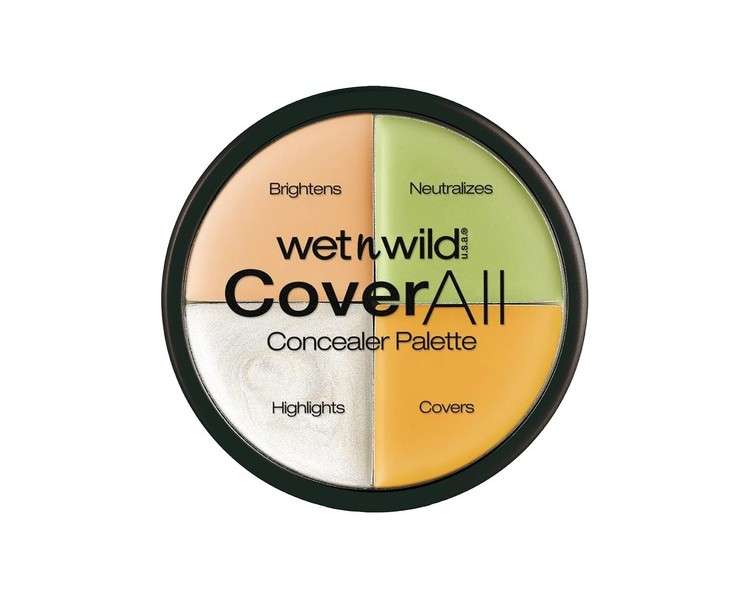 Wet 'n' Wild CoverAll Concealer Palette with Lightweight Formula for Flawless Finish - Blemish Covering and Easy-to-Blend Application