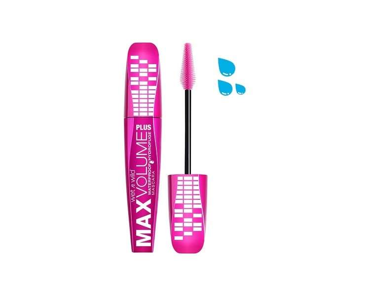 Wet N Wild Max Volume Plus Waterproof Mascara Amp'd Black 1 Piece 30g