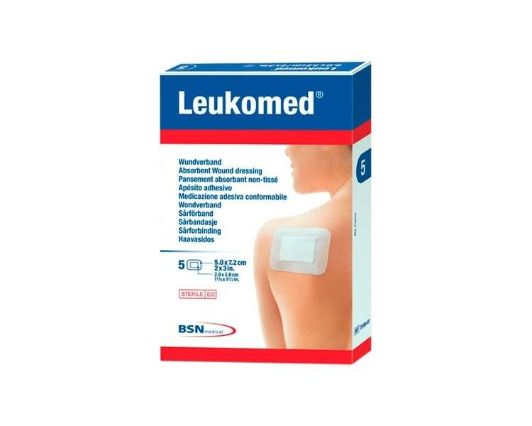 BSN Medical Leukomed Conformable Adhesive Dressing 5 Pieces 5cm x 7.2cm