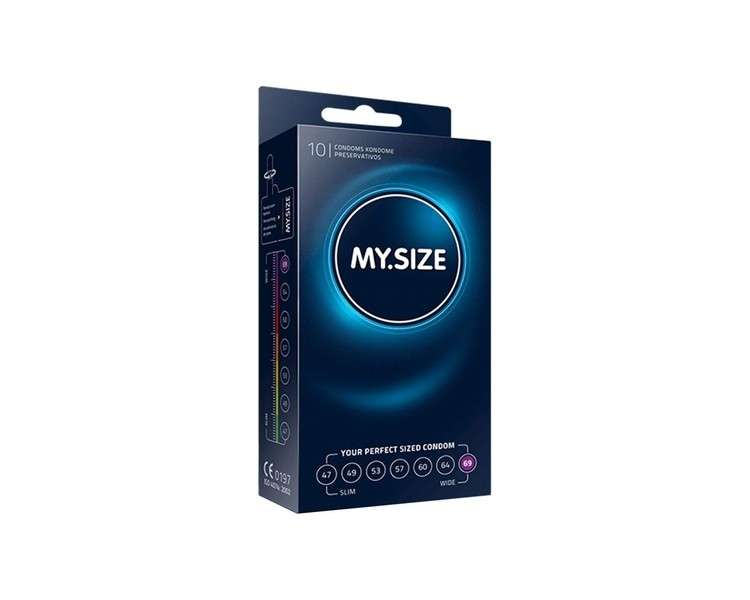 MY.SIZE Classic Condoms Size 7 69mm Width 10 Pieces