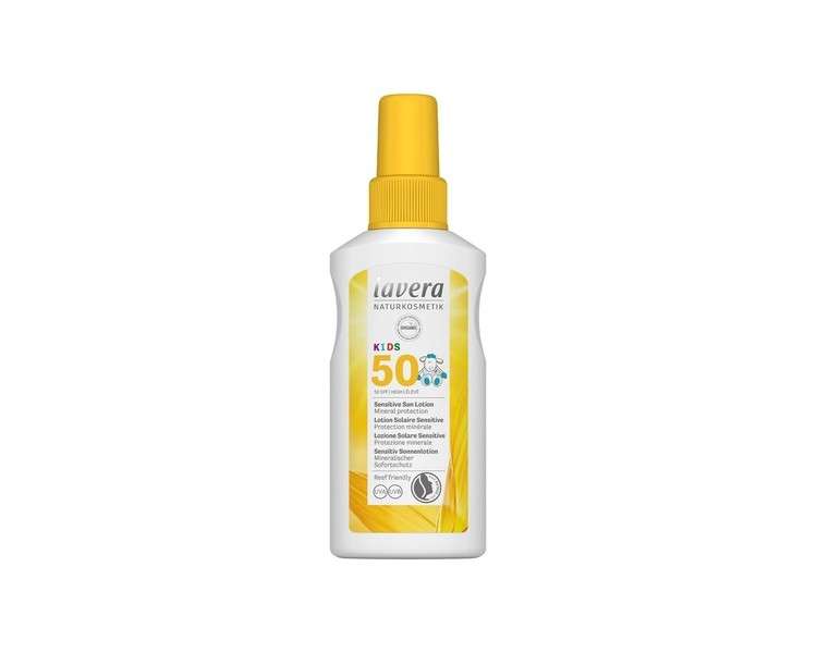 Lavera Kids Sensitive Sun Lotion SPF 50 Natural Cosmetics Vegan Certified 100ml