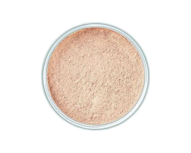ARTDECO Mineral Powder Foundation Protective Loose Powder in Compact Form for a Smooth, Soft Matte Finish 15g - Shade 3 Soft Ivory