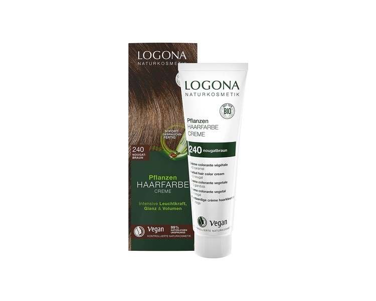 LOGONA Naturkosmetik Plant Hair Color Cream 240 Nougat Brown with Henna 150ml