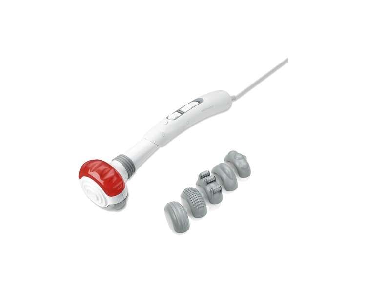 Medisana HM 886 Handheld Electric Massager with Vibration, Red Light and Heat Function - for Back, Legs, Neck and Shoulders