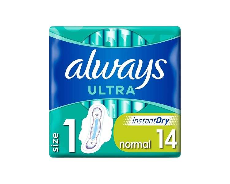 Always Ultra Normal Sanitary Towels with Wings Size 1