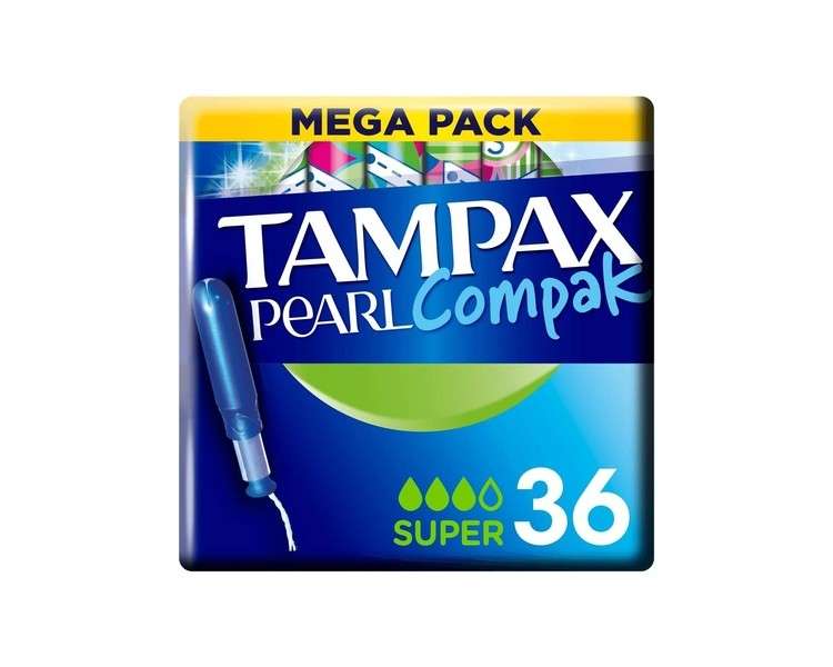 Tampax Pearl Compak Super Tampons with Applicator 36X