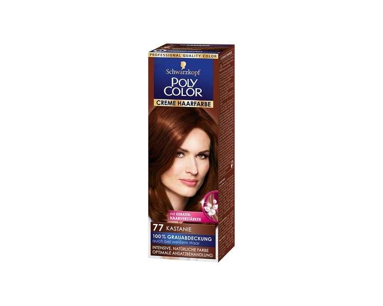 Schwarzkopf Poly Color Hair Color Cream 77 Chestnut