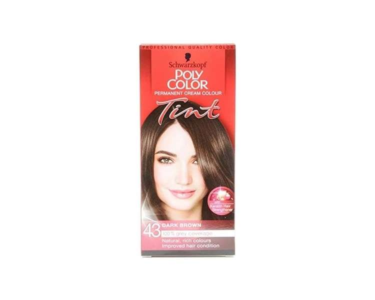 Schwarzkopf Poly Color Dark Brown 43 Permanent Hair Dye