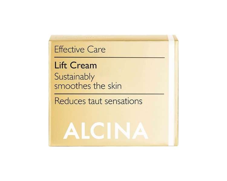 Alcina E Lifting Cream Face Care Cream with Hyaluronic Acid for Smooth Skin - 2 Pack of 50ml (100ml total)