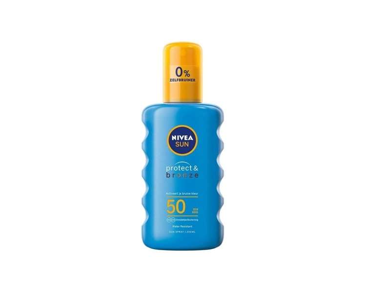 Nivea Sun Protect & Bronze Sun Spray Spf 50 200ml