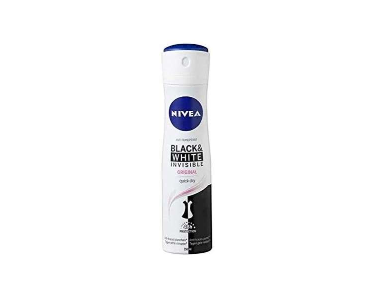 Nivea Invisible Deodorant Spray For Black and White Clear 150g