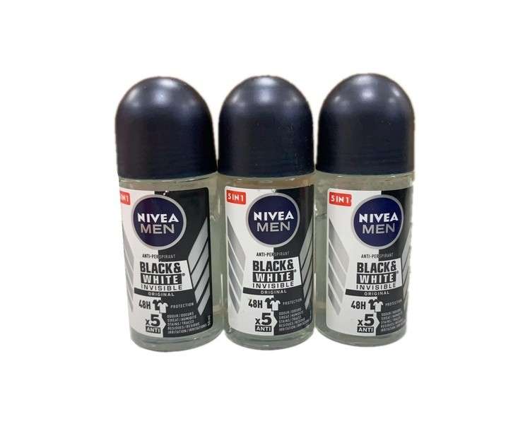 Nivea Men Black And White Invisible Deodorant Roll-On 50ml