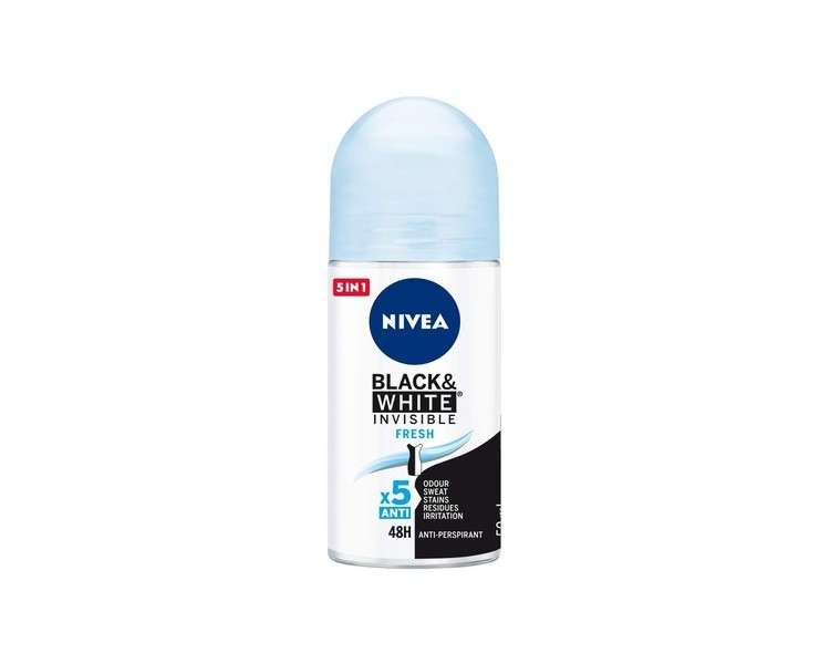 Nivea Invisible For Black & White Fresh Roll-On 50ml