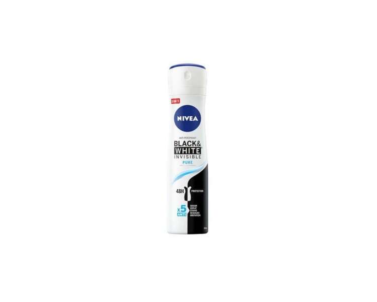Nivea Invisible Black&White antiperspirant spray 48H Pure 150ml