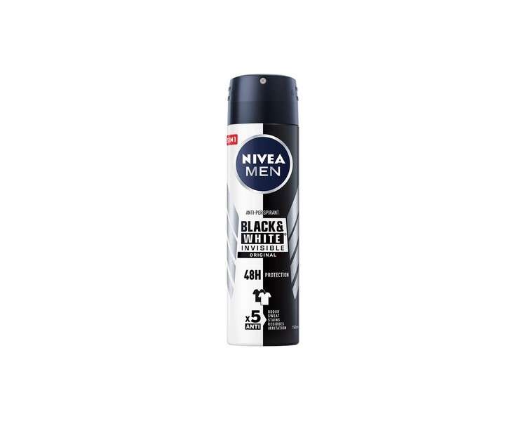 Nivea Men Black & White Invisible Original Antiperspirant Spray 150ml