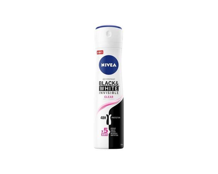 Nivea Invisible Black & White Anti-perspirant Spray Clear 150ml