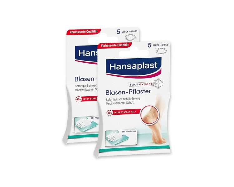 Hansaplast Sos Blister Plaster Large 5 Pieces - Pack of 2