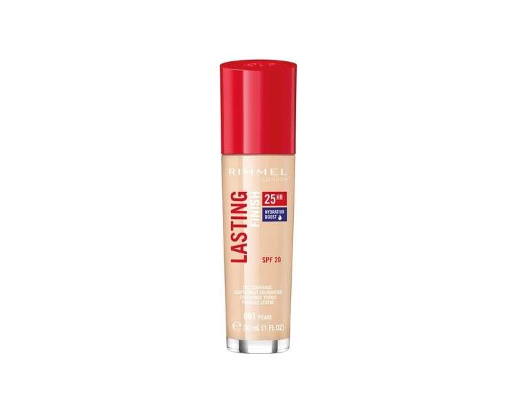 Rimmel Lasting Finish 25 Hour Full Coverage Moisturizing Foundation 001 Pearl 30ml