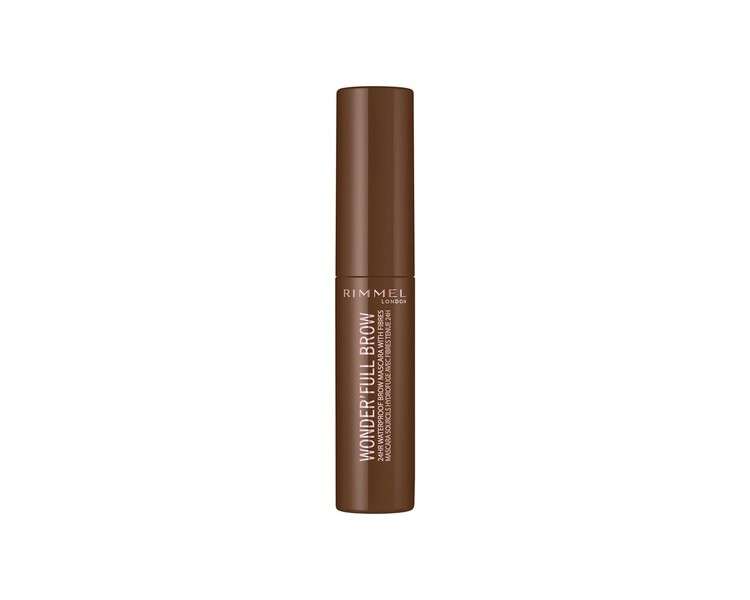 Rimmel London Wonder'Full Brow 24HR Waterproof Brow Gel with Fibers for Plump Thick Brows Medium 4.5ml