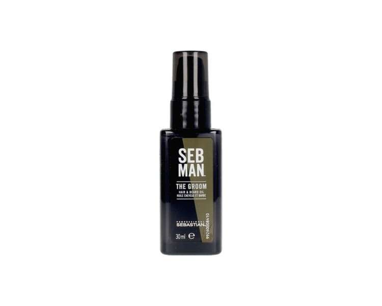 SEB MAN THE GROOM Argan Oil Hair and Beard Oil for Smoothness, Definition and Shine 30ml