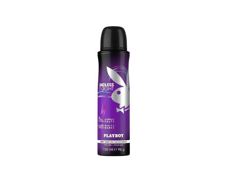 Playboy Endless Night Coty Perfumed Deodorant Spray 5.0 oz 150ml