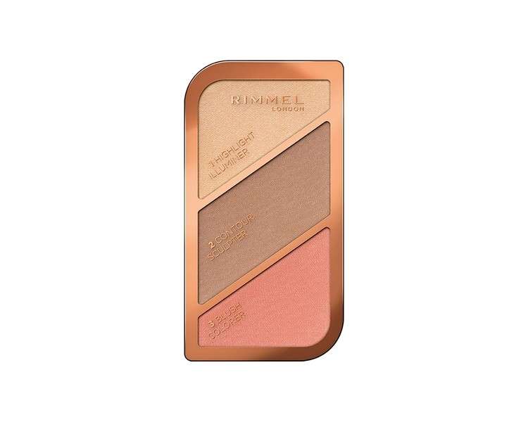 Rimmel London Sculpting Highlighter Palette 3-tone Coral Glow 18.5g