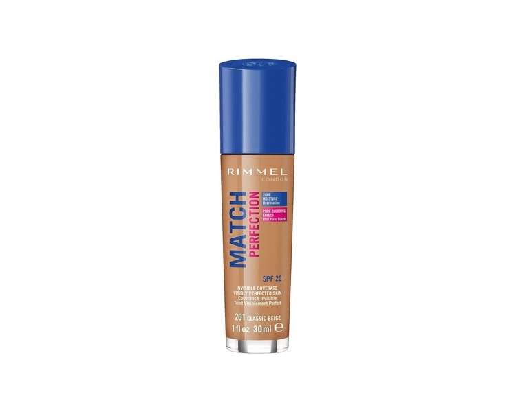 Rimmel Match Perfection Foundation Spf 20 No. 201 Classic Beige 30ml