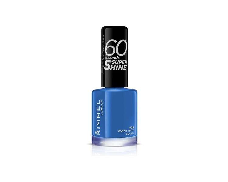 Rimmel 60 Seconds Super Shine Nail Polish 8ml Danny Boy Blue