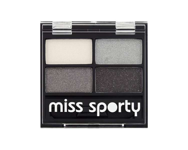 Miss Sporty Shadow Eyeshadow Palette - White, Gray, Dark Gray, and Silver Quattro 404 3.2g