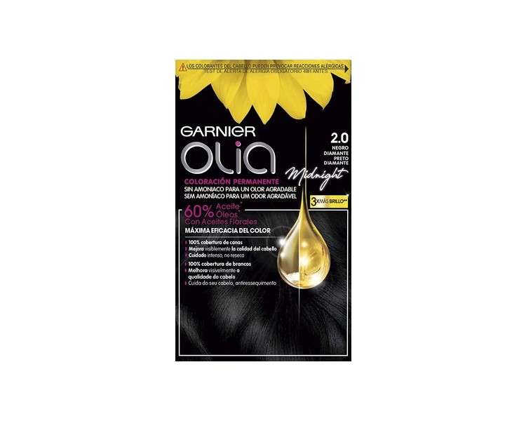 Olia  Permanent Hair  Black Diamond Color 2.0