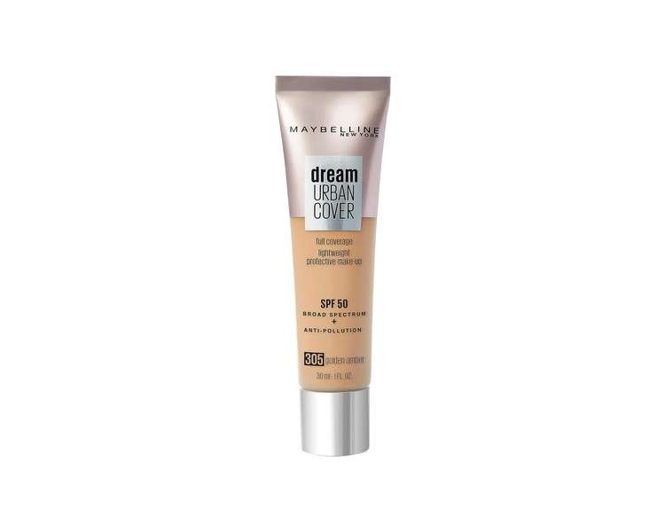 Maybelline Dream Urban Cover All-In-One Protective Makeup SPF 50 305 Golden Amber 30ml