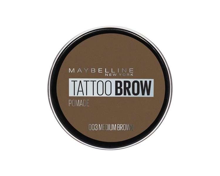 Maybelline Eyebrow Tattoo Brow Longlasting Eyebrow Pomade Pot Medium Brown 1 Count