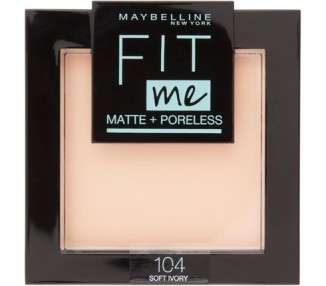 Maybelline New York Fit Me Matte and Poreless Face Powder 104 Soft Ivory 8.2g