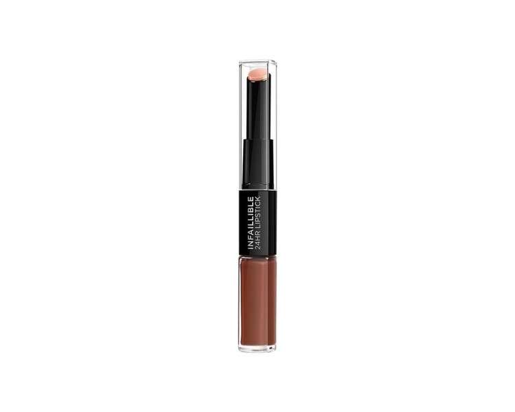 L'Oreal Paris Infallible 24HR 2 Step Lipstick 117 Perpetual Brown 1 Count