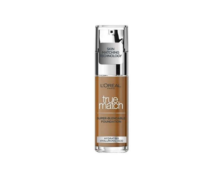 L'Oreal Paris True Match Liquid Foundation Skincare Infused with Hyaluronic Acid SPF 17 30ml 8N Cappuccino