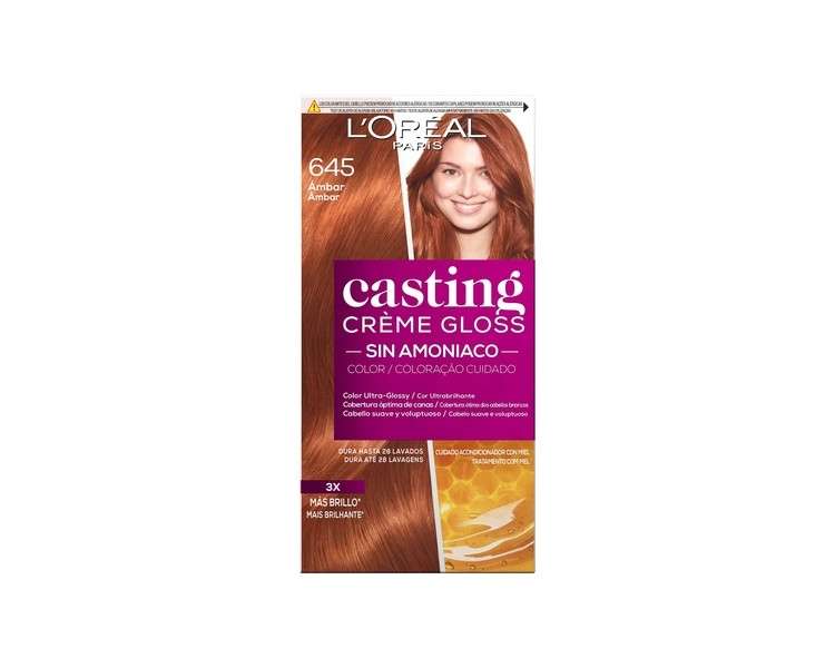 L'oreal Casting Creme Gloss Hair Color 645 Amber 180ml