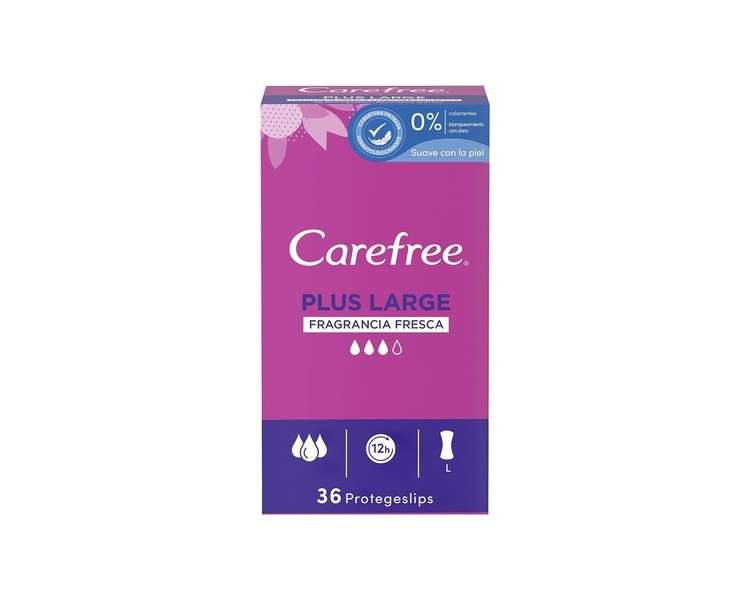 Carefree Plus Large Fresh 36 Count 140g