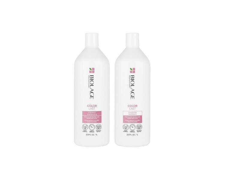 Biolage Color Last Shampoo & Conditioner Set Helps Protect Hair Maintain Vibrant Color Paraben & Silicone-Free Vegan 33.8 Fl Oz