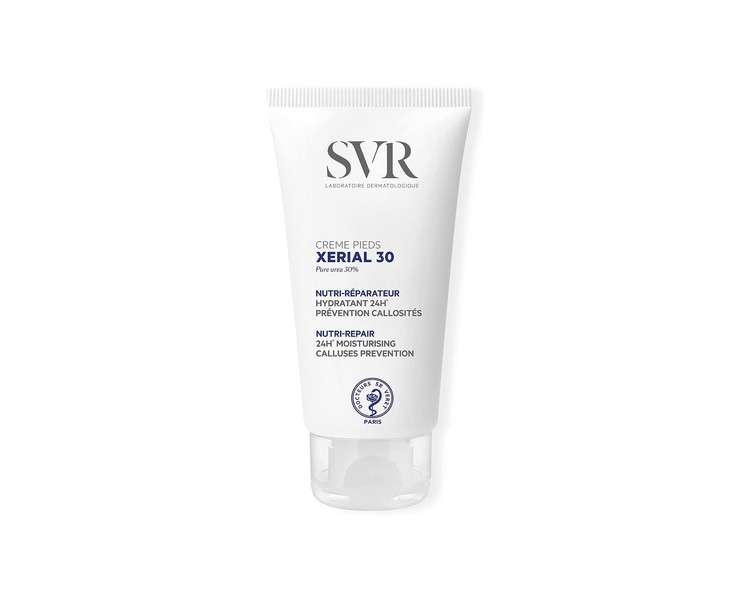 SVR XERIAL 30 Foot Maintenance Cream with 30% Pure Urea for Dry Scaly Peeling Rough Skin Prone to Corns and Calluses 50ml